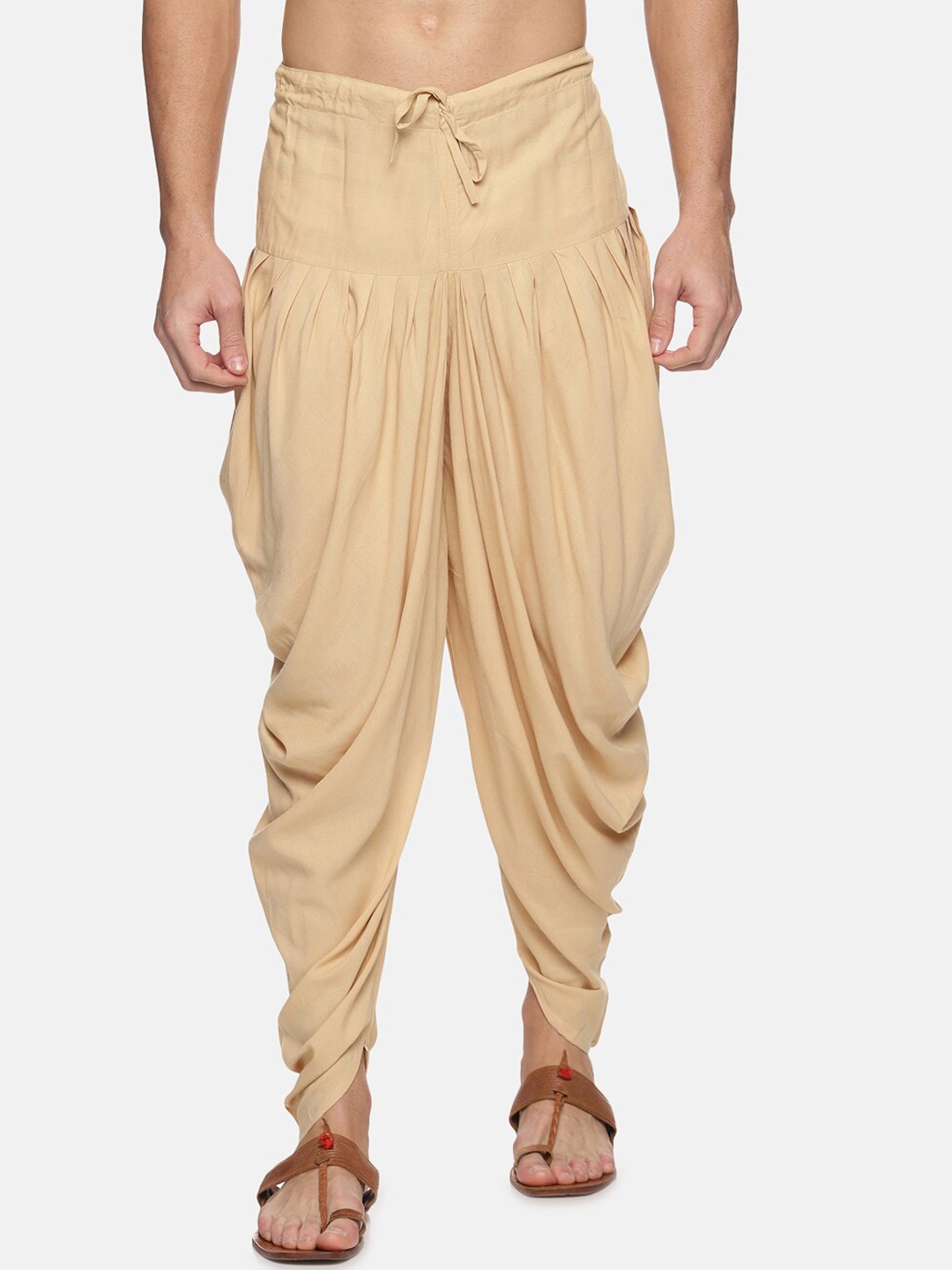 

Sethukrishna Men Beige Solid Dhoti Pant