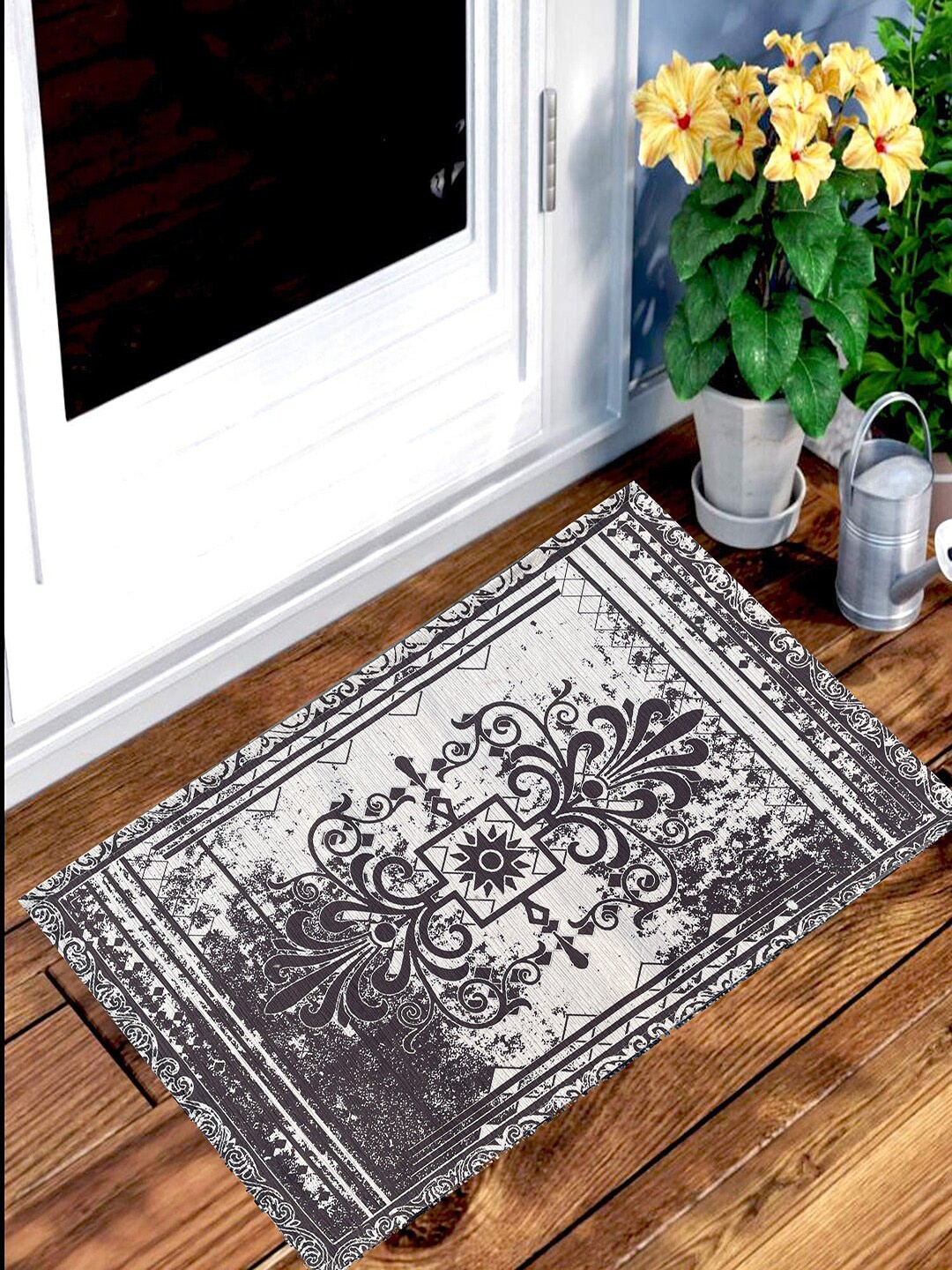 

BELLA TRUE Set Of 2 Grey Digital Printed Anti-Skid Doormats