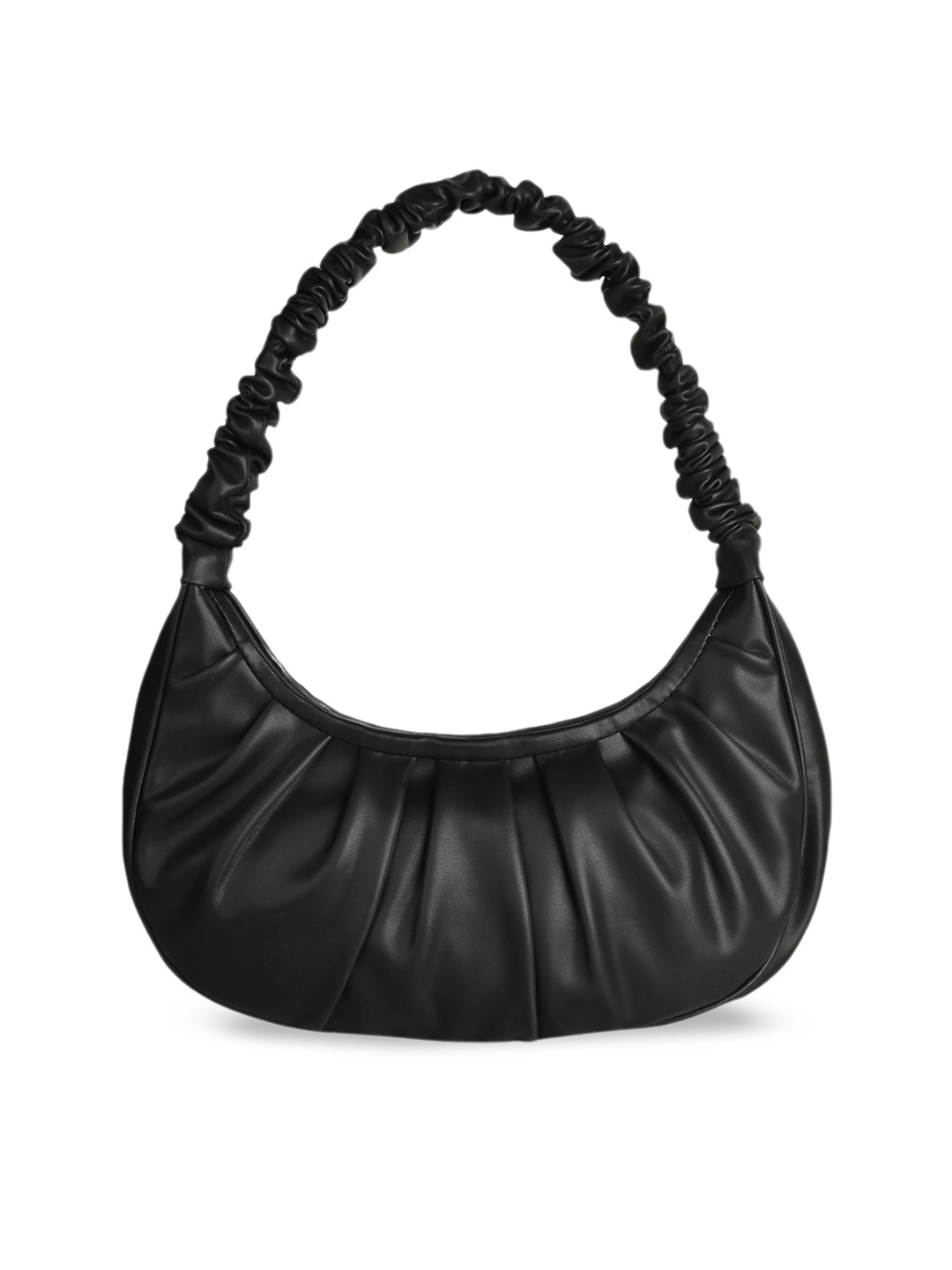

Rocia Black PU Structured Shoulder Bag with Fringed