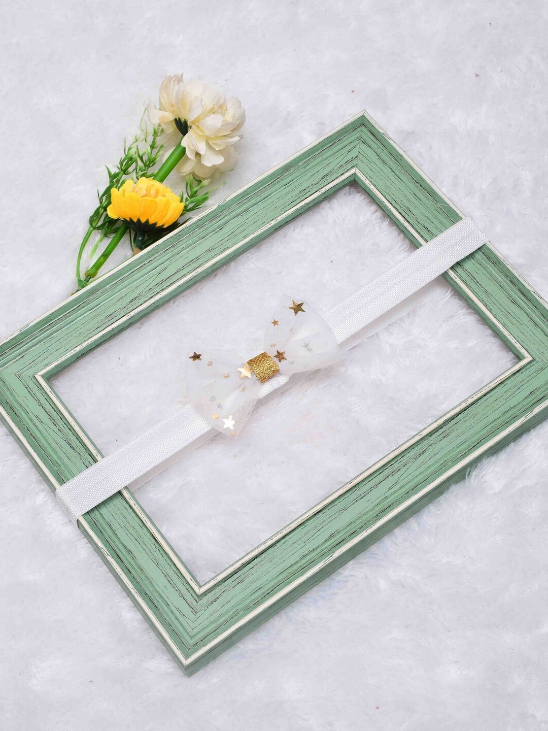 

POPLINS Girls White & Gold-Toned Hairband