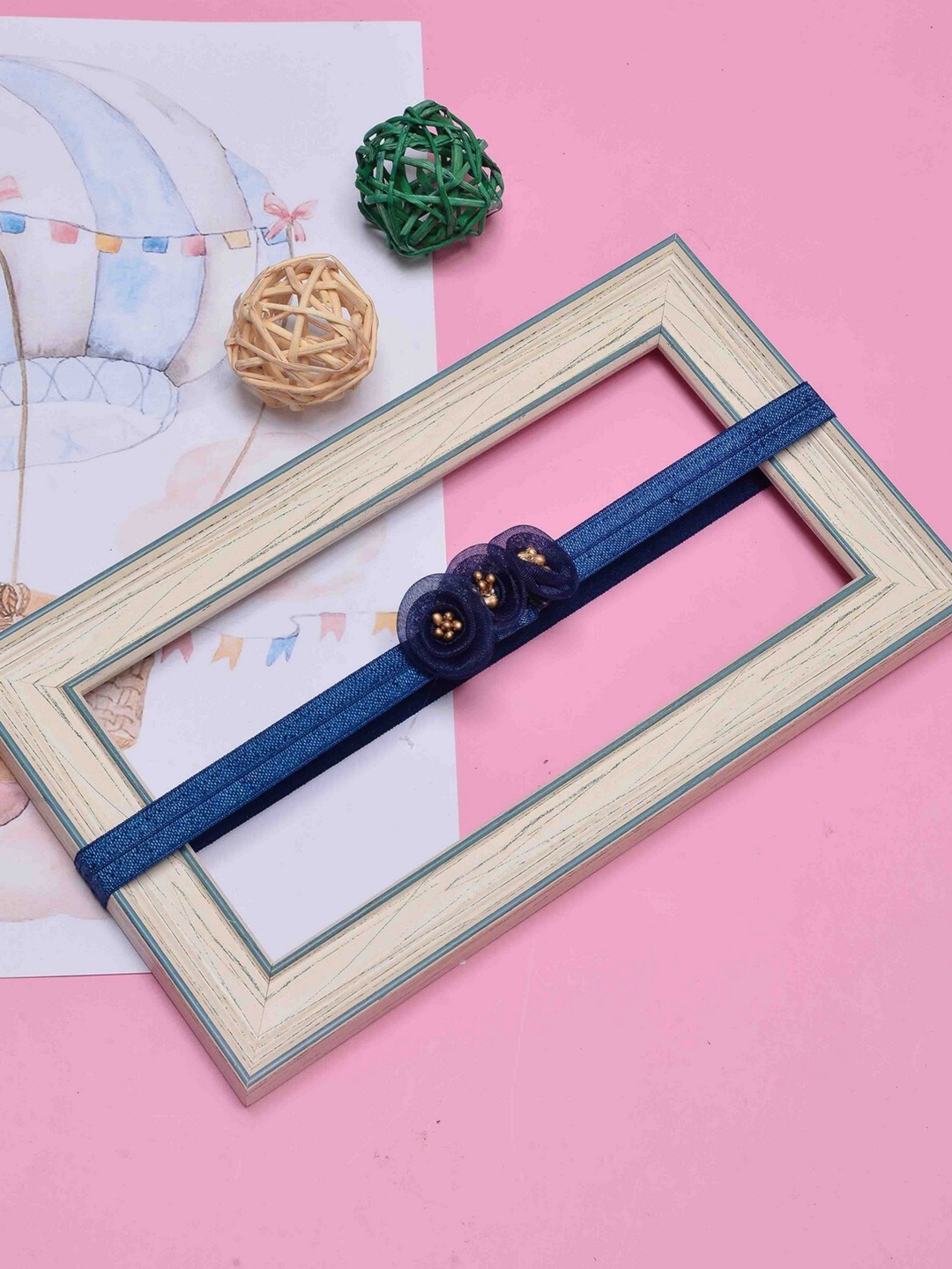 

POPLINS Girls Blue & Gold-Toned Hairband