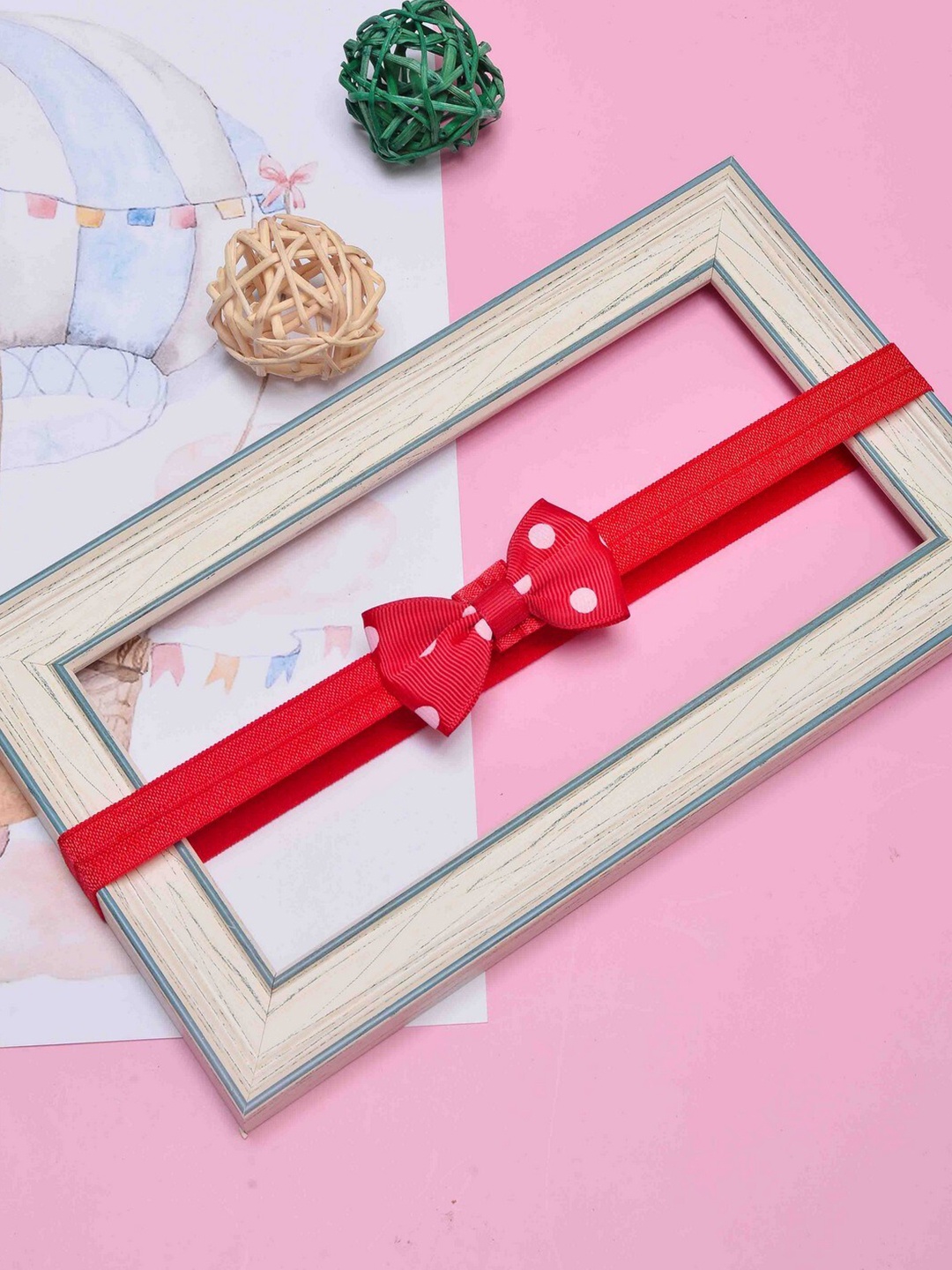 

POPLINS Girls Red & Pink Hairband