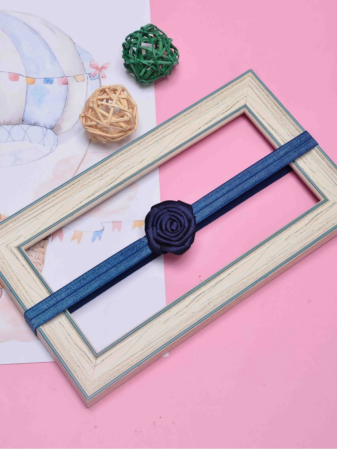 

POPLINS Navy Blue Hairband