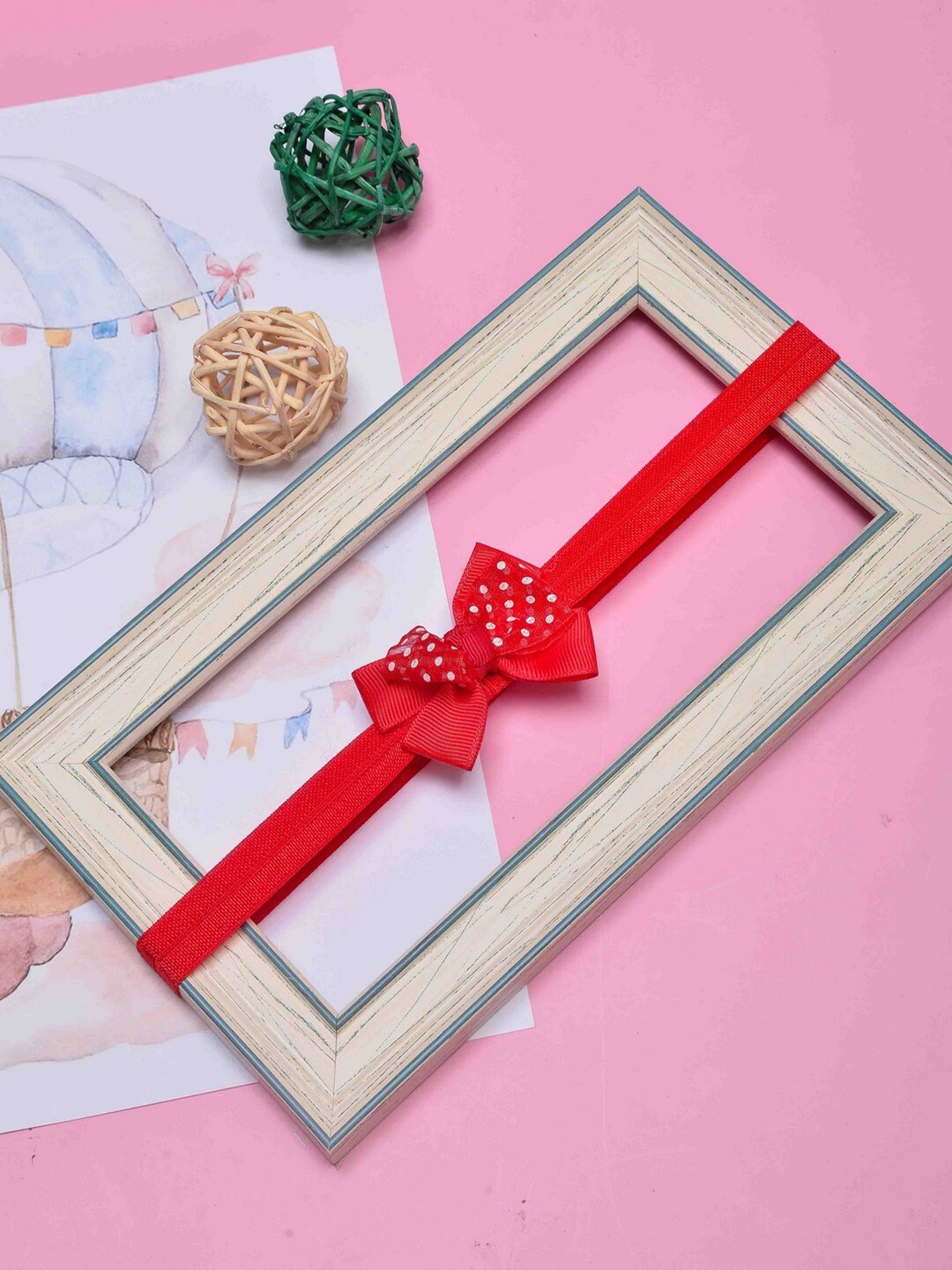 

POPLINS Girls Red & White Hairband
