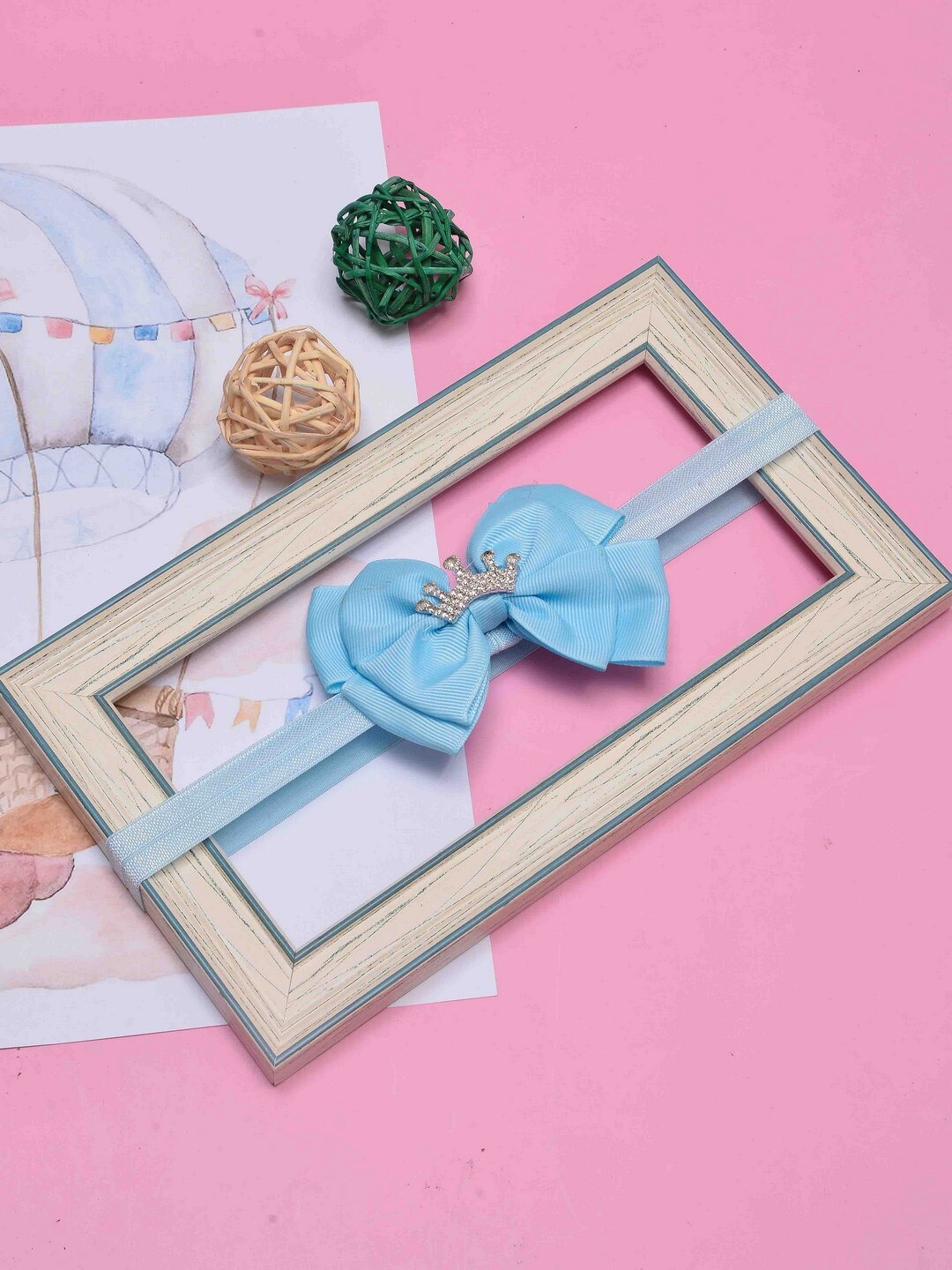 

POPLINS Girls Blue & White Embellished Hairband