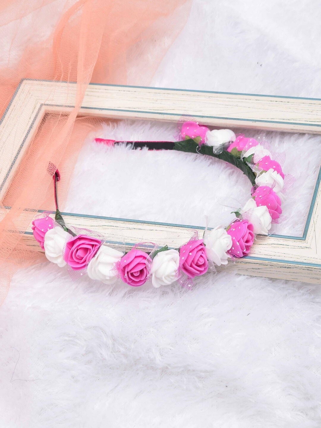 

POPLINS Unisex Kids Pink & White Floral Tiara