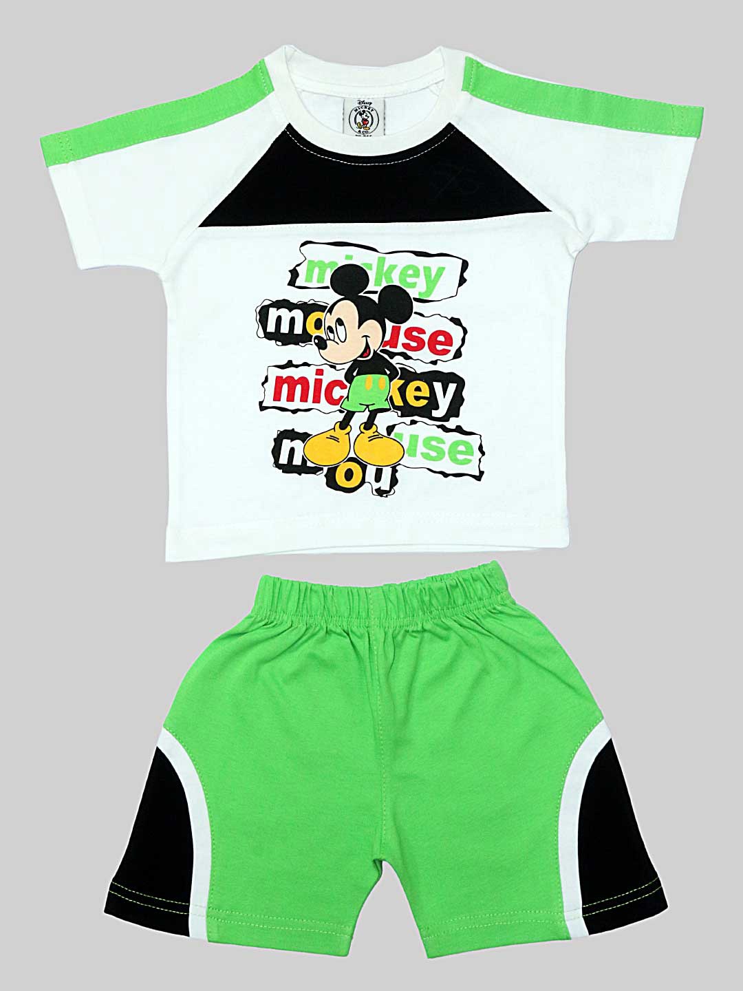 

BFF Boys White & Green Printed Pure Cotton T-shirt with Shorts