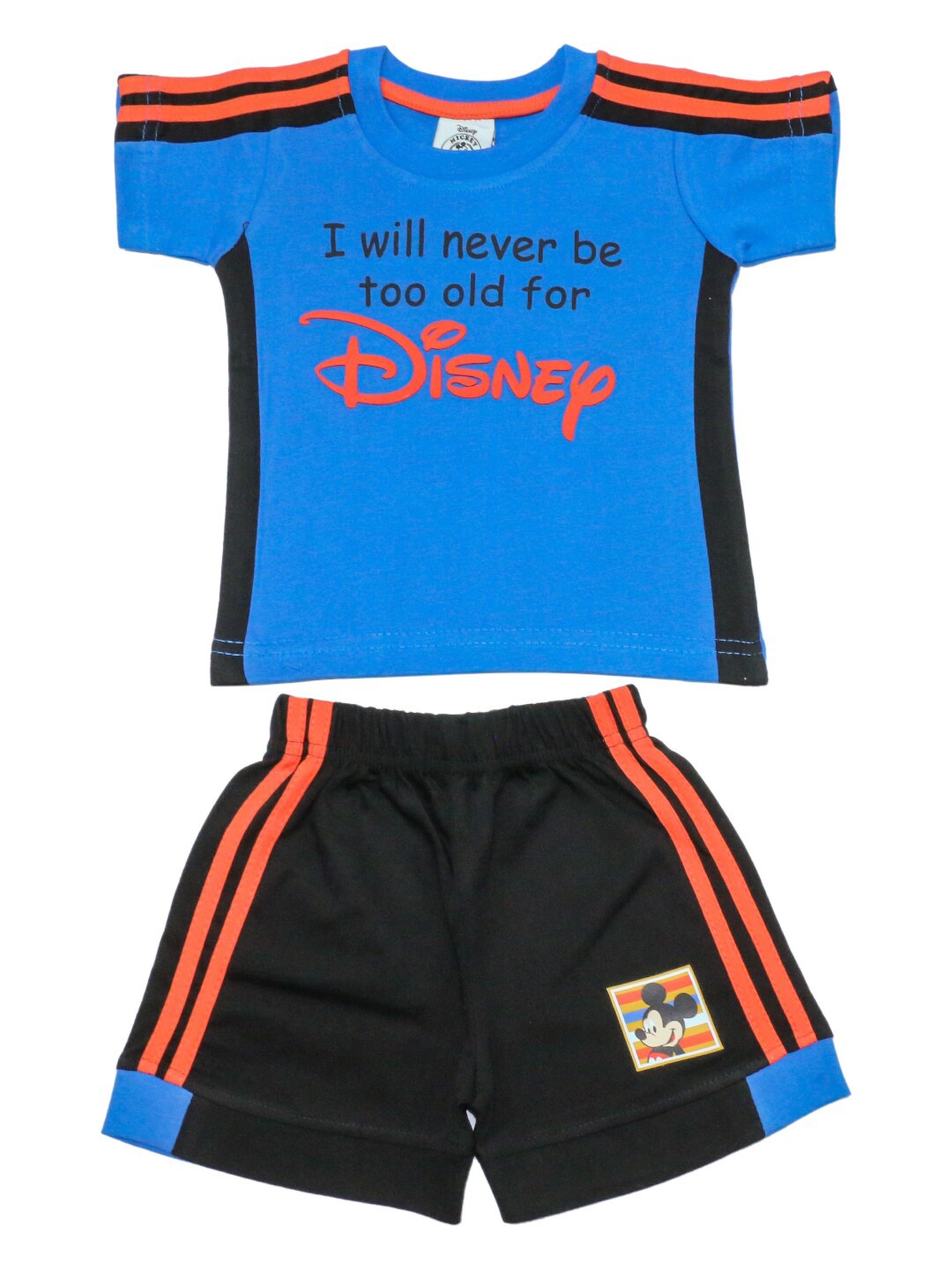 

BFF Boys Blue & Black Printed T-shirt with Shorts