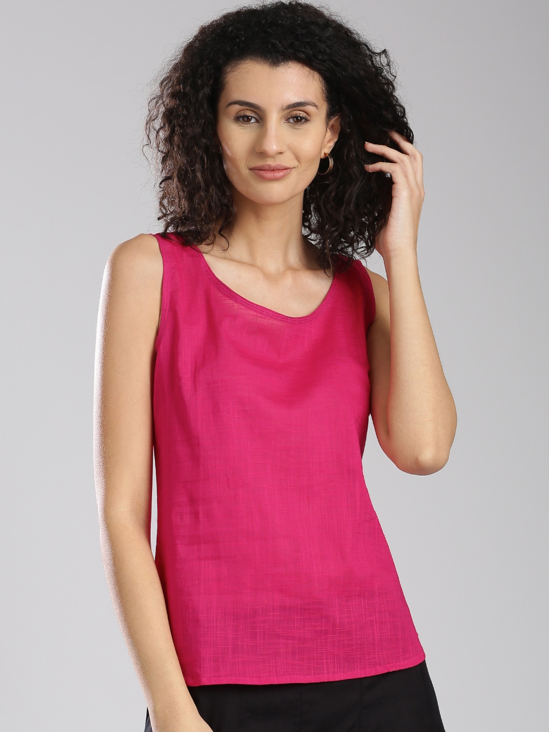 

Fabindia Women Magenta Top