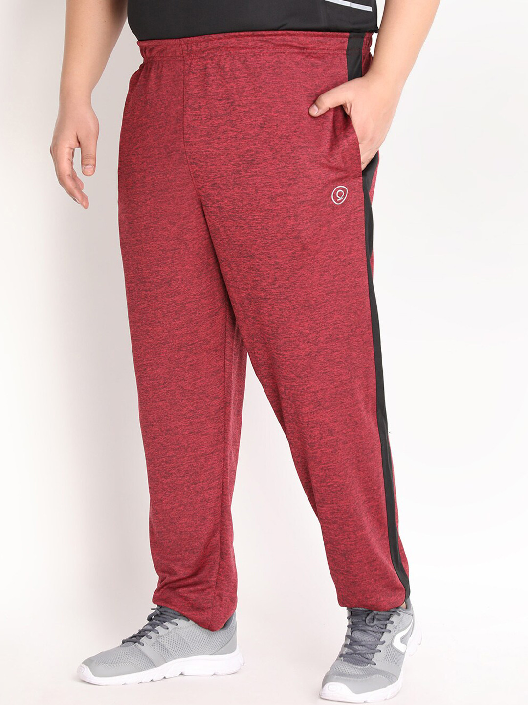 

CHKOKKO Plus Men Red Solid Track Pant