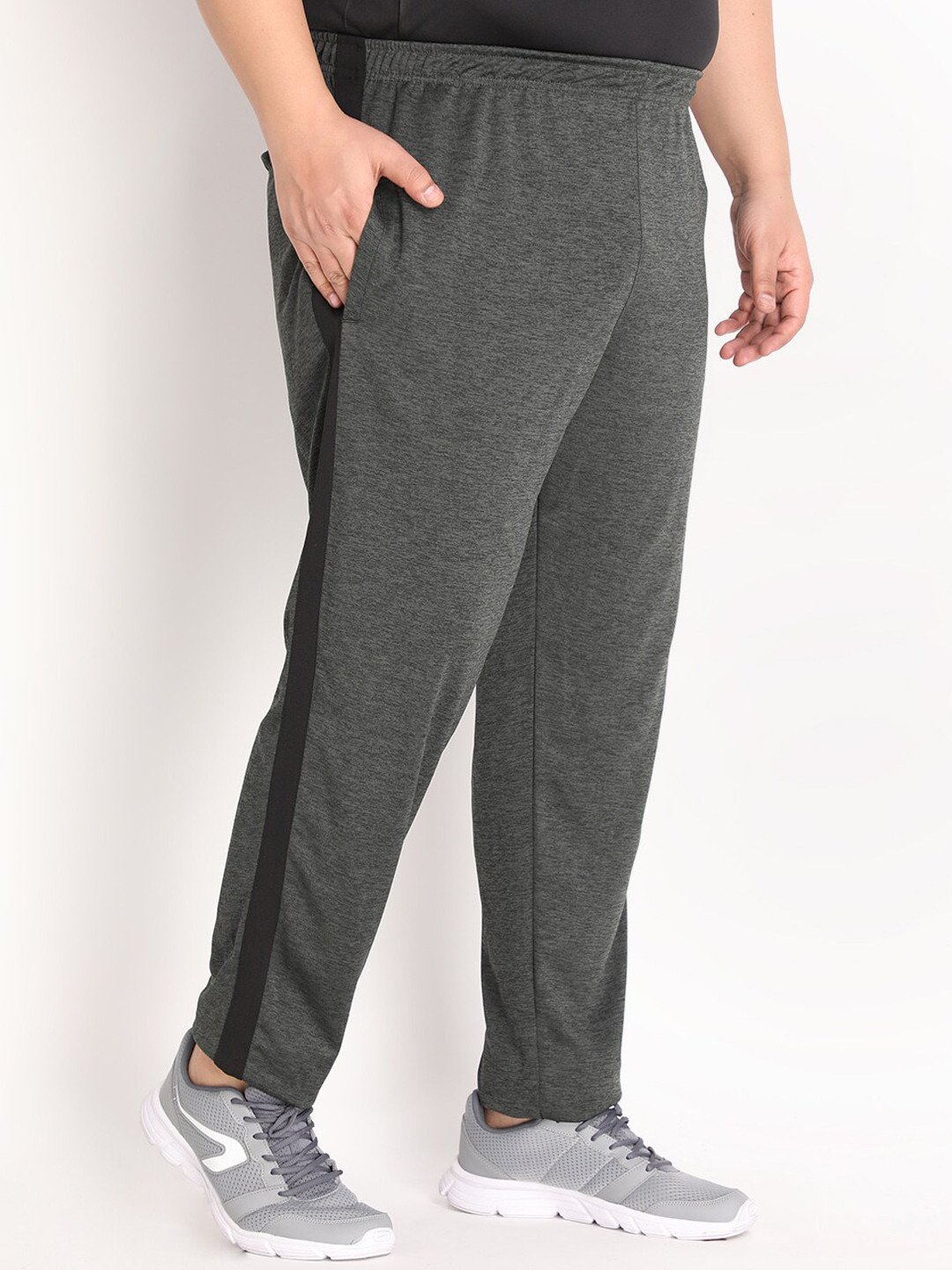 

CHKOKKO Plus Olive Green Regular Fit Sports Track pant