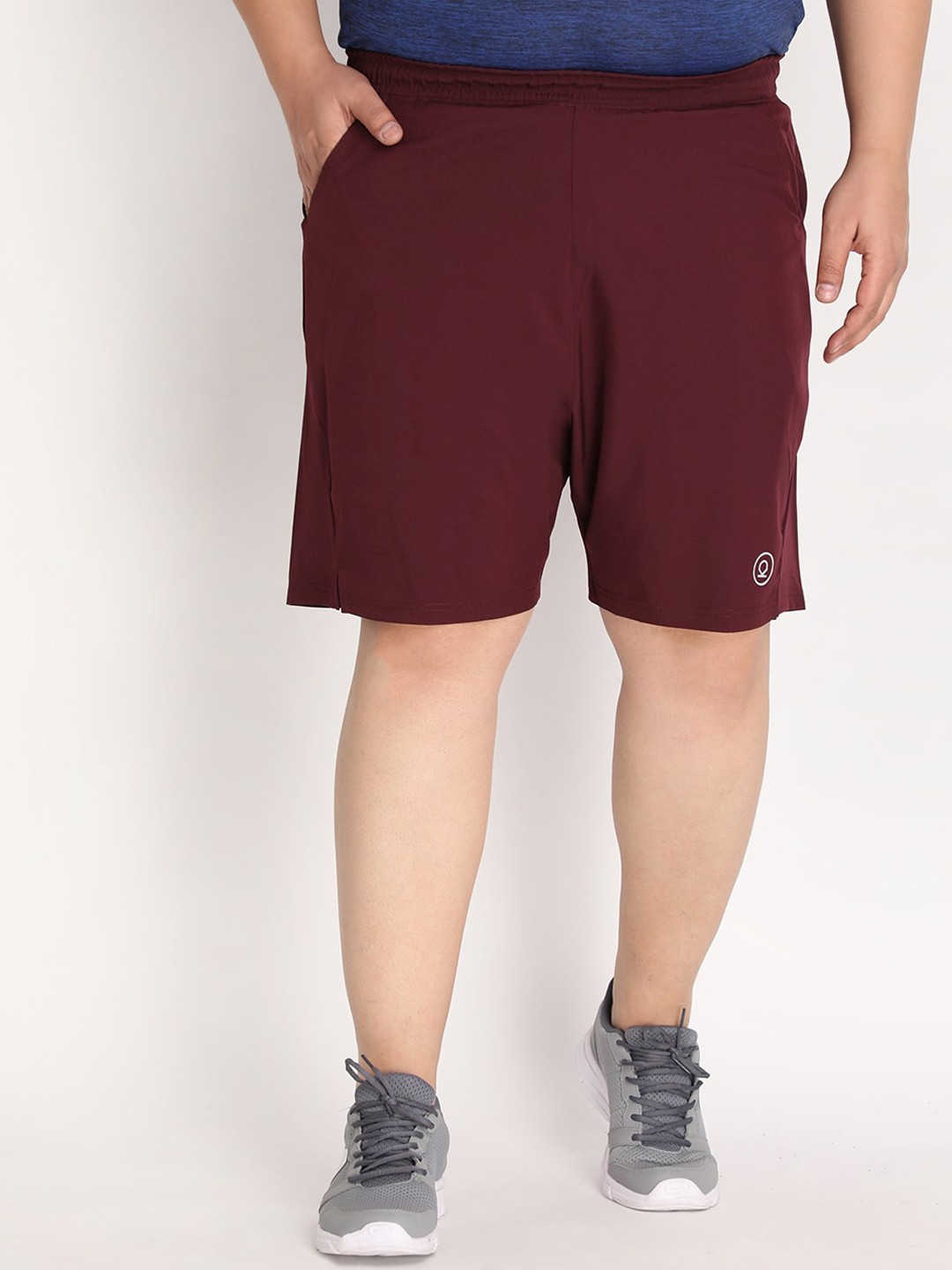 

CHKOKKO Plus Men Maroon Running Sports Shorts