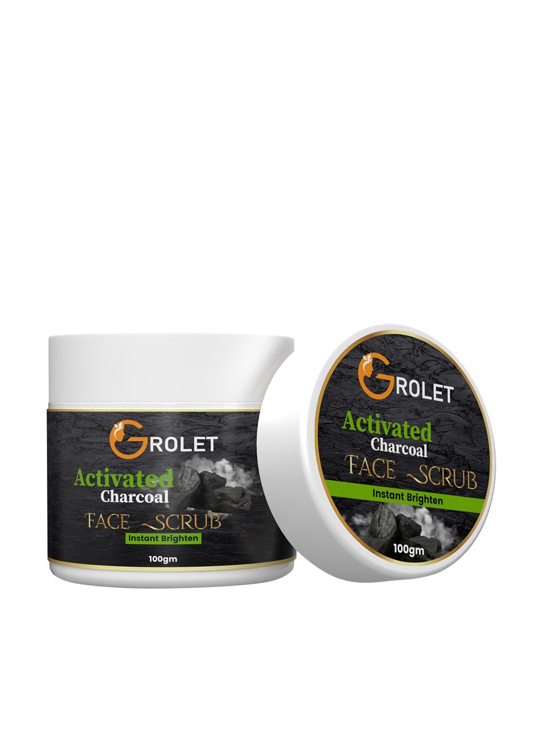 

GROLET Activated Charcoal Face Scrub - 100 g, Black