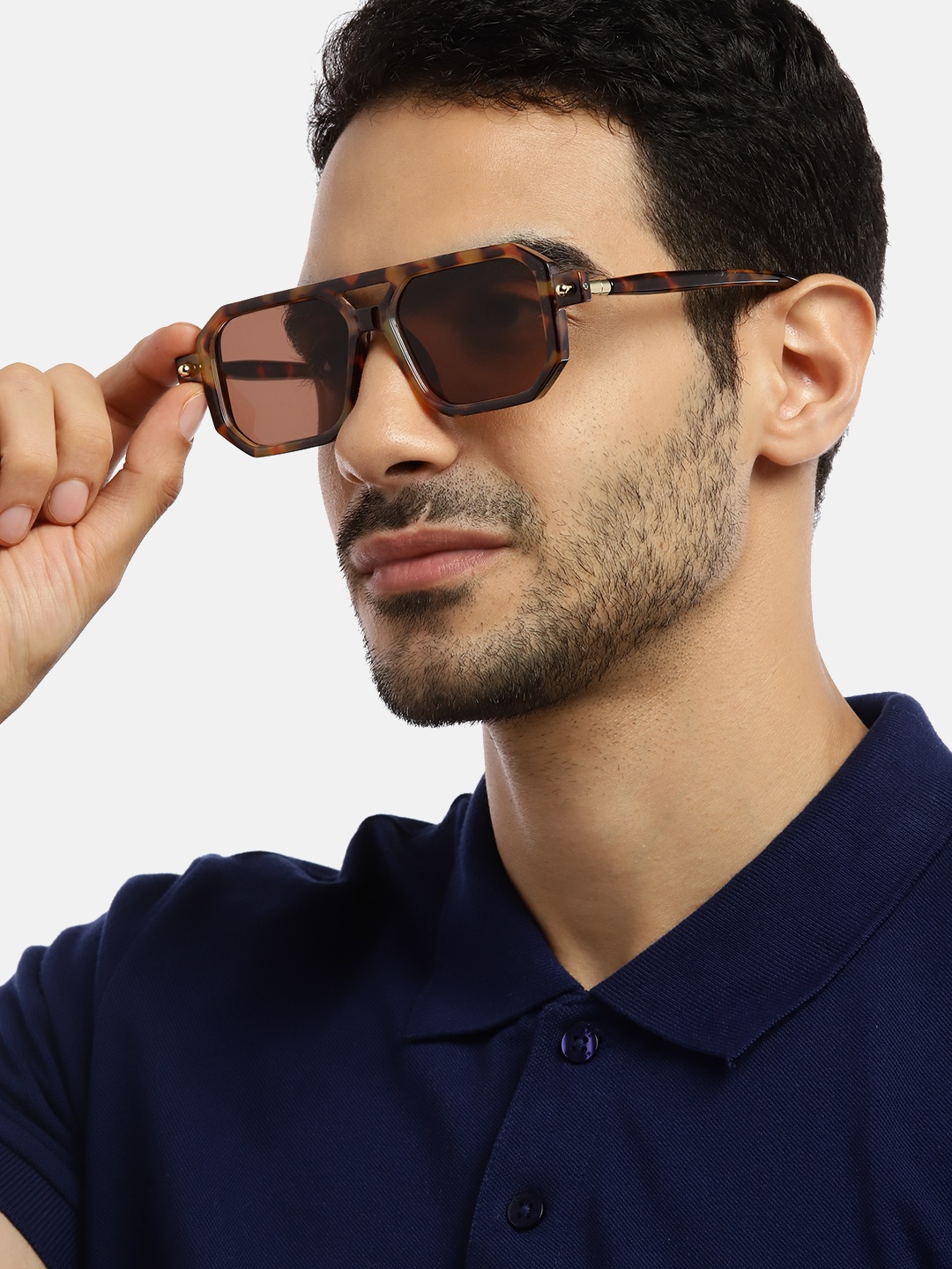 

Voyage Unisex Brown Lens & Brown Square Sunglasses with UV Protected Lens 86582MG3647