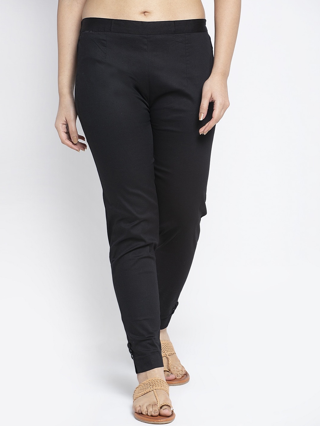 

GRACIT Women Black Smart Skinny Fit Regular Trousers