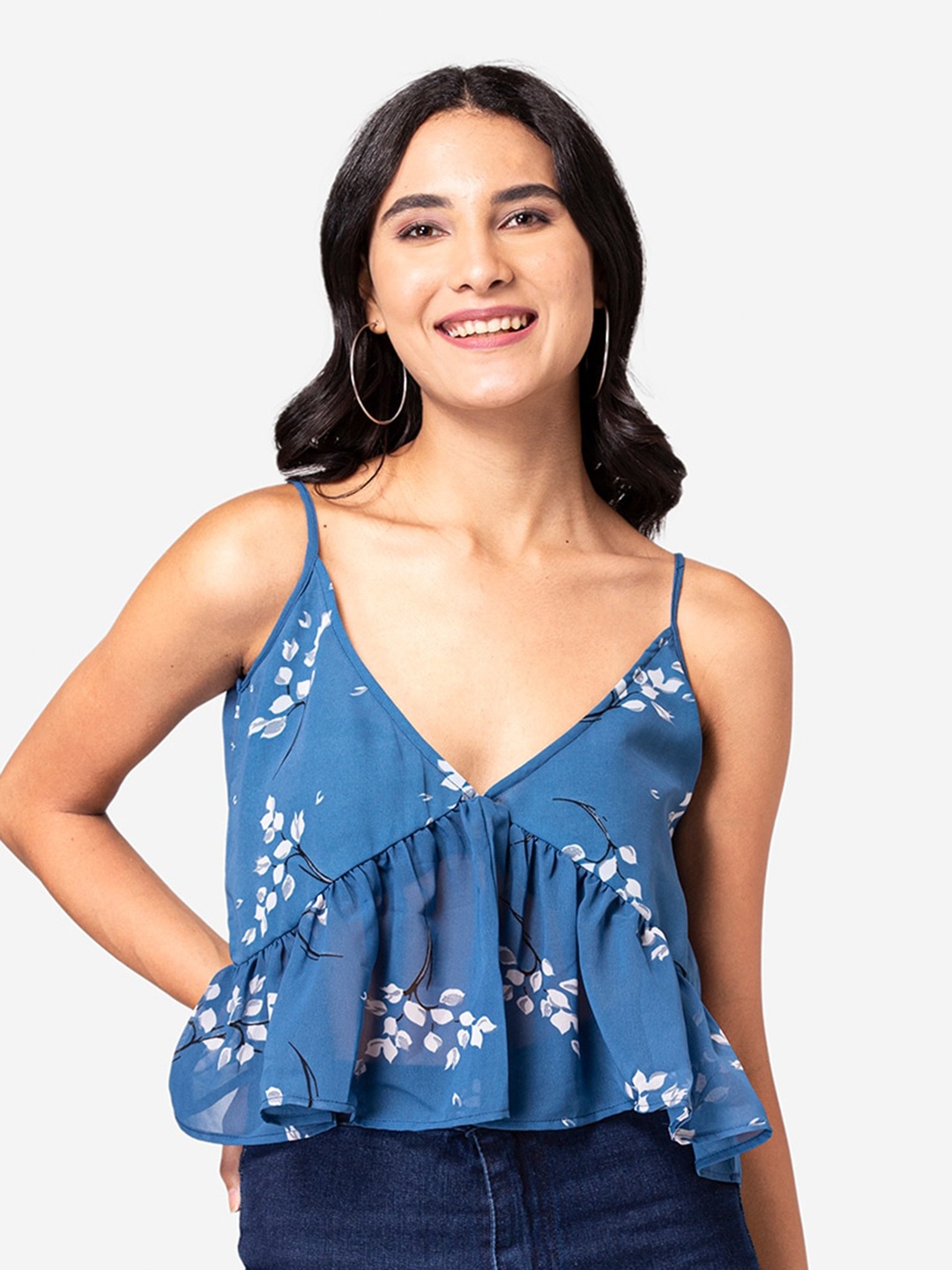 

YEROS Blue Georgette Top