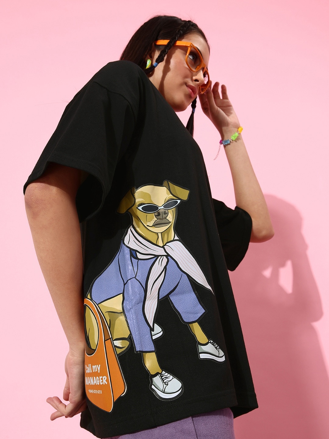 

Stylecast X Hersheinbox Women Stunning Black Graphic Joyful Conversation Tshirt