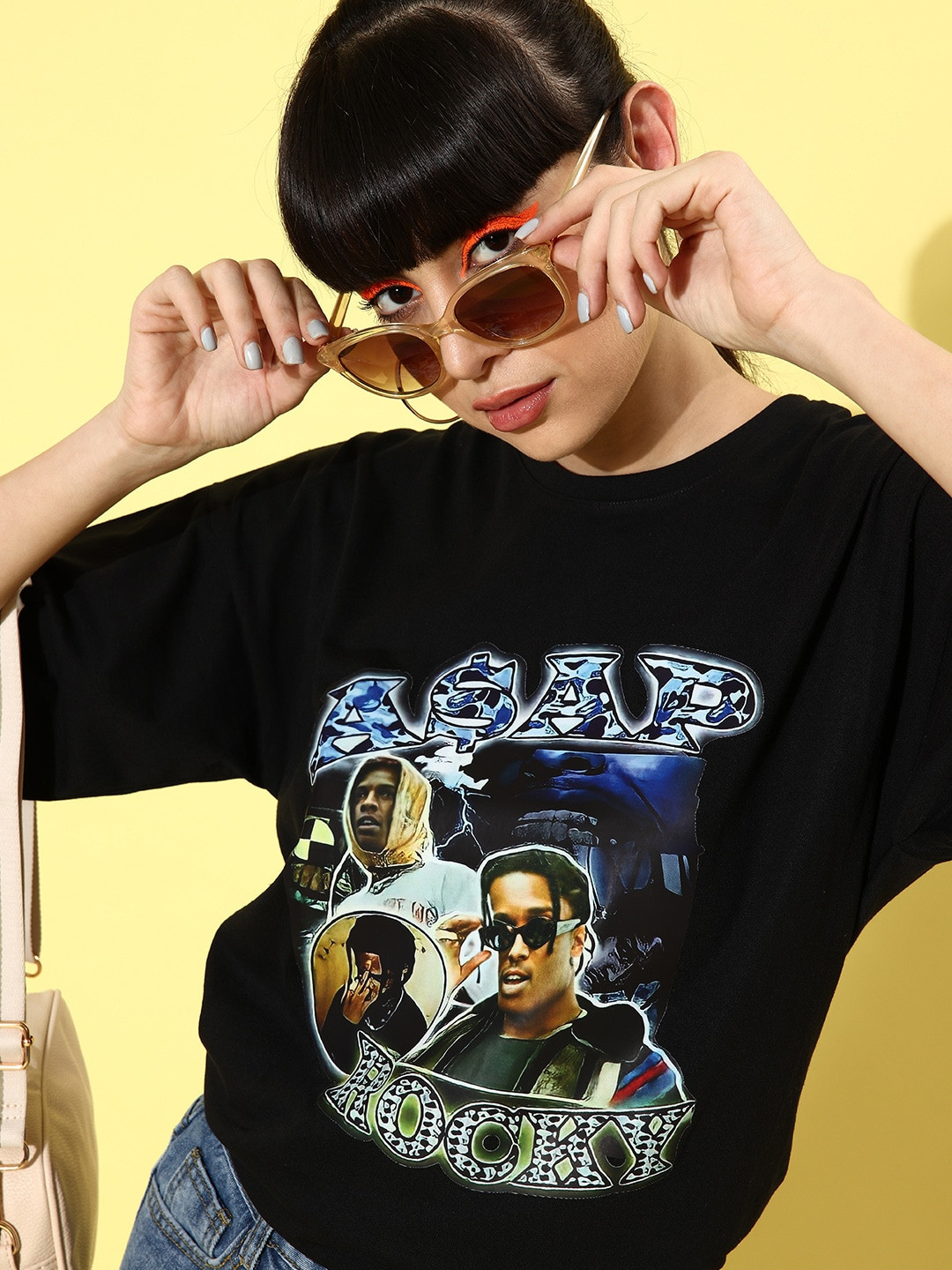 

Stylecast X Hersheinbox Women Black Typography Joyful Conversation Tshirt