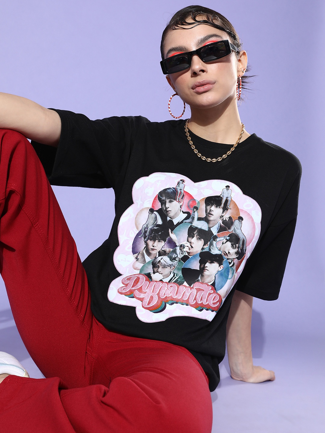 

HERSHEINBOX Women Black Music Joyful Conversation Tshirt