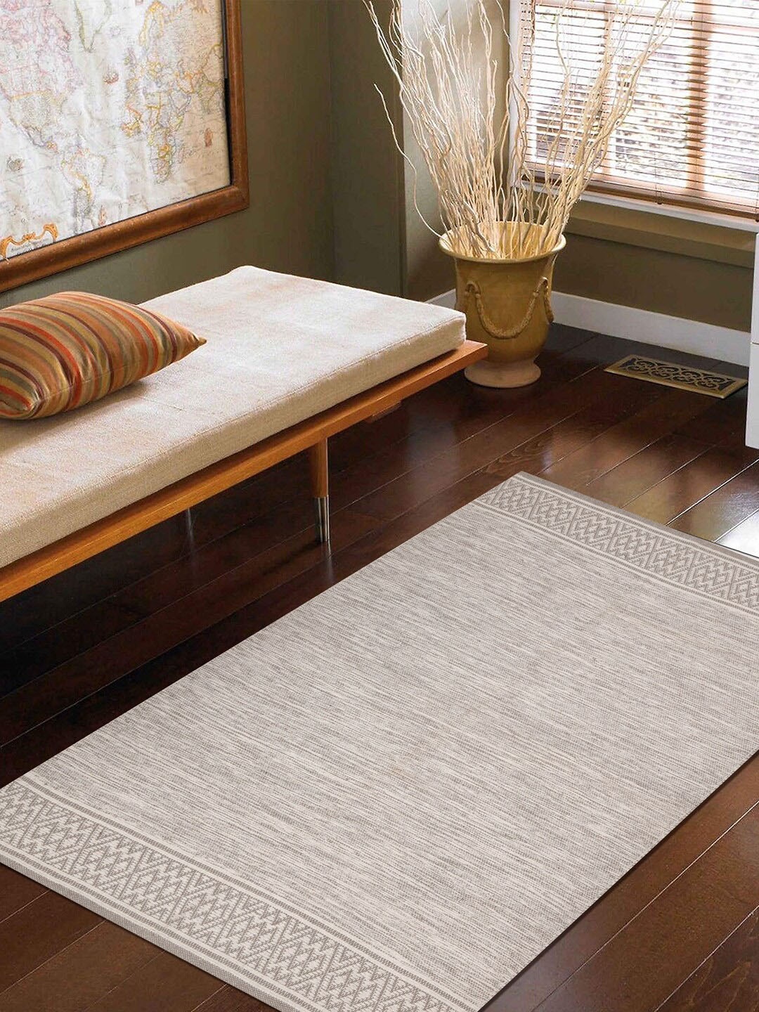 

Gulaab Jaipur Grey Solid Rectangle Anti-Skid Floor Mat