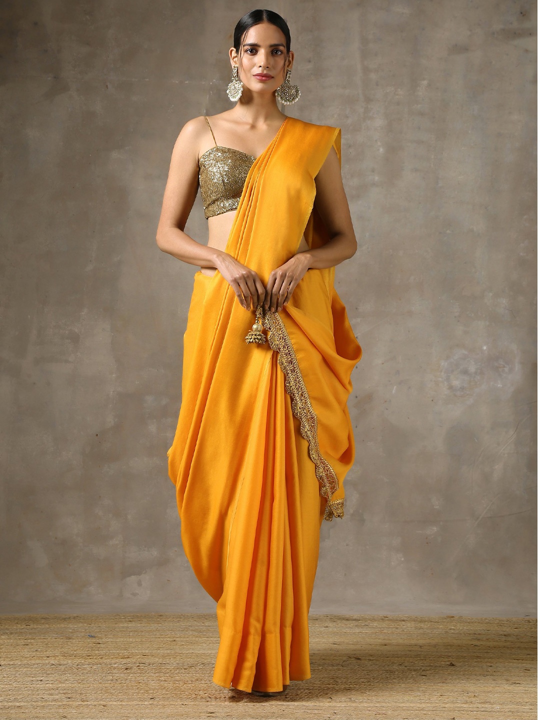 

Swtantra Women Yellow Saree