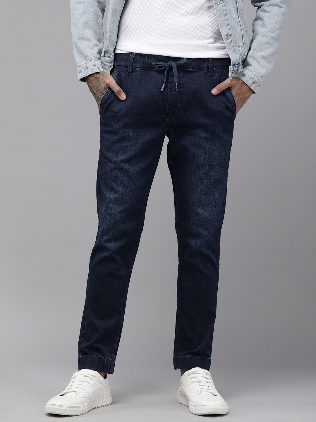 

BEAT LONDON by PEPE JEANS Men Blue Slim Fit Light Fade Stretchable Jeans
