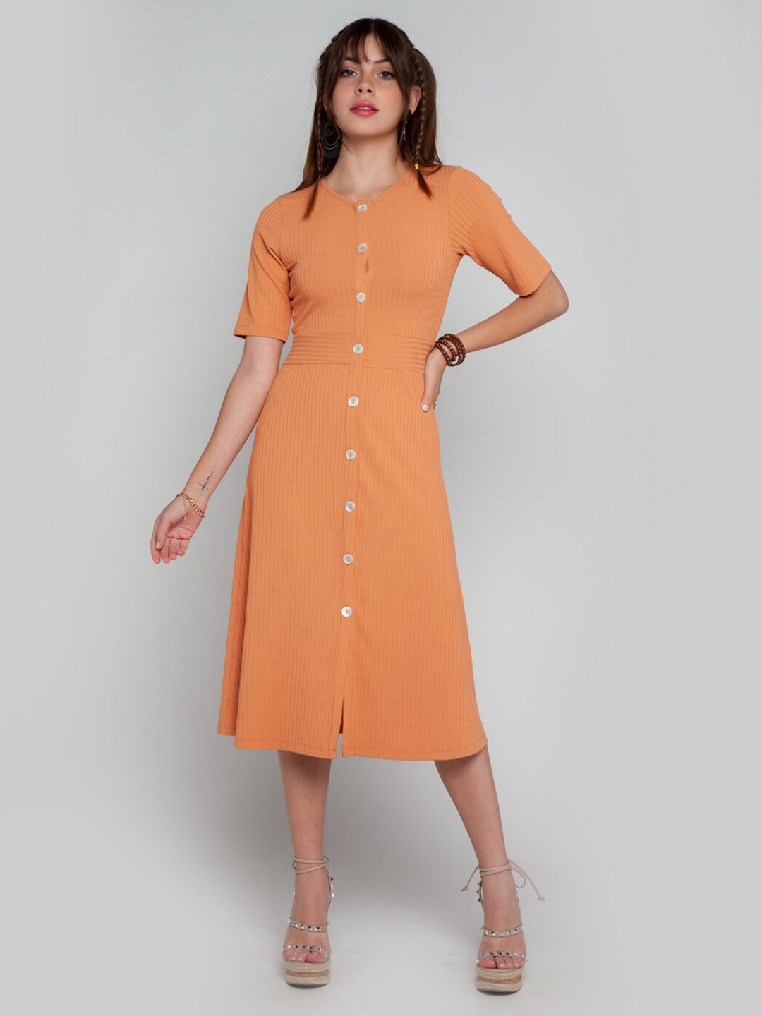 

Zink London Rust Midi Dress