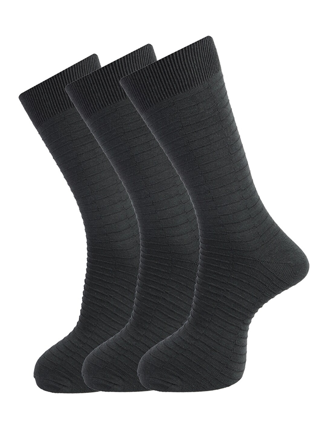 

Dollar Socks Men Pack of 3 Grey Patterned Above Ankle Length Socks