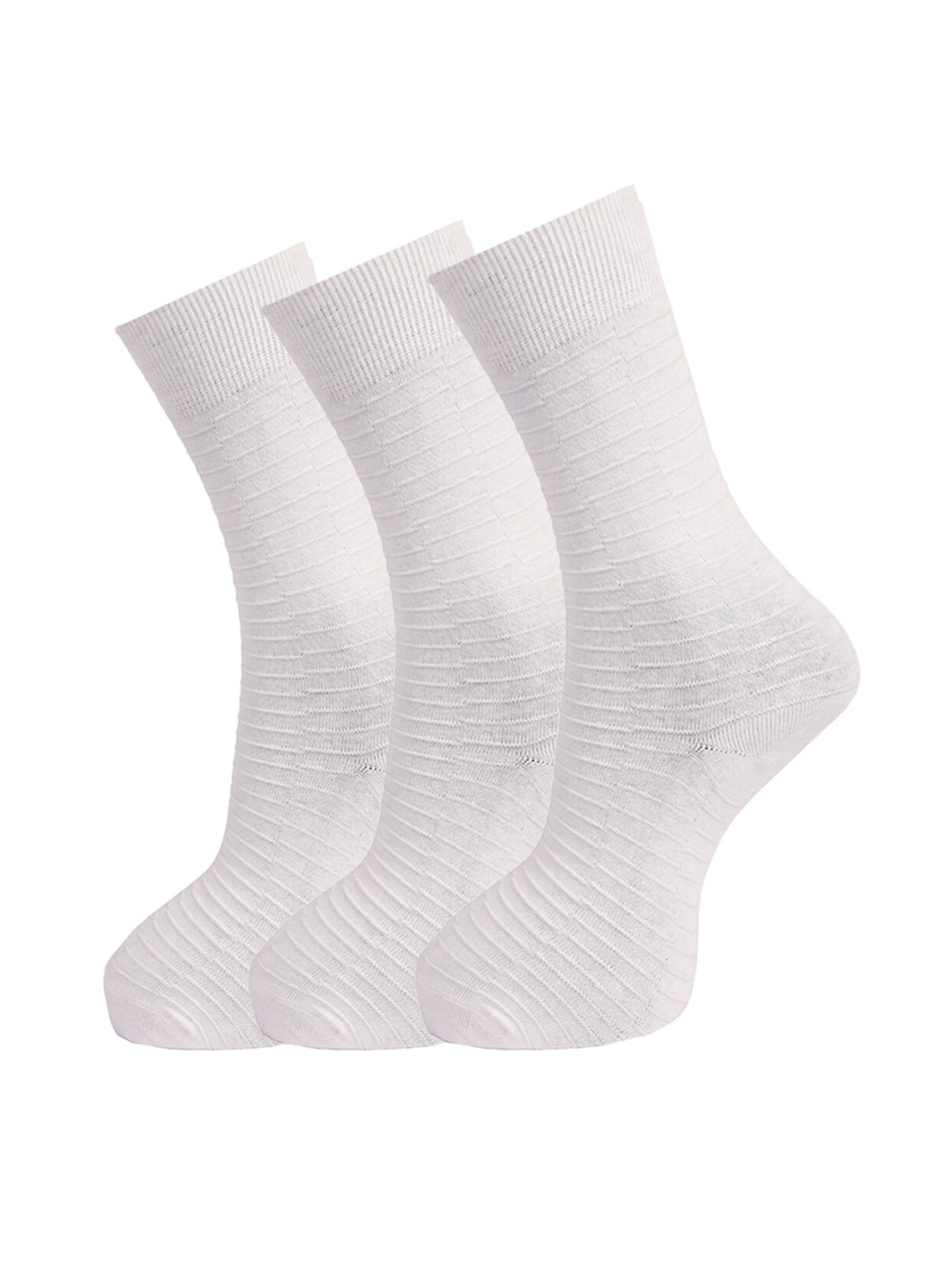 

Dollar Socks Men Pack Of 3 White Cotton Above Ankle-Length Socks