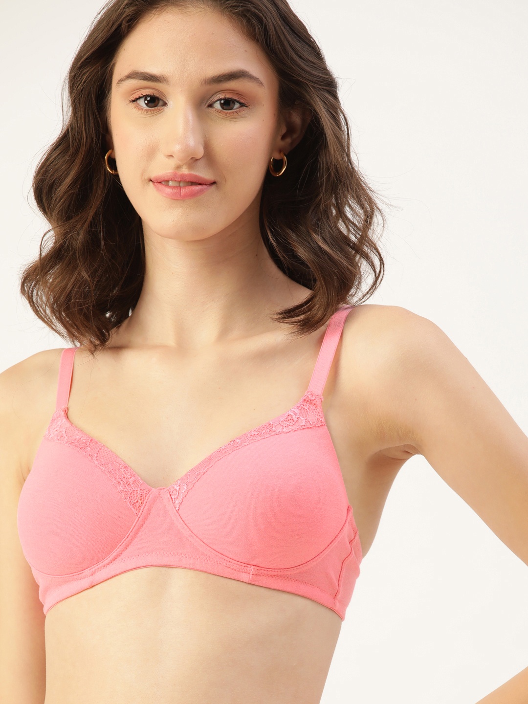 

DressBerry Pink Solid Lightly Padded Bra