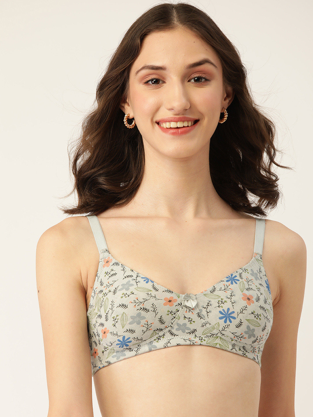 

DressBerry Women Green & Black Floral Everyday Bra