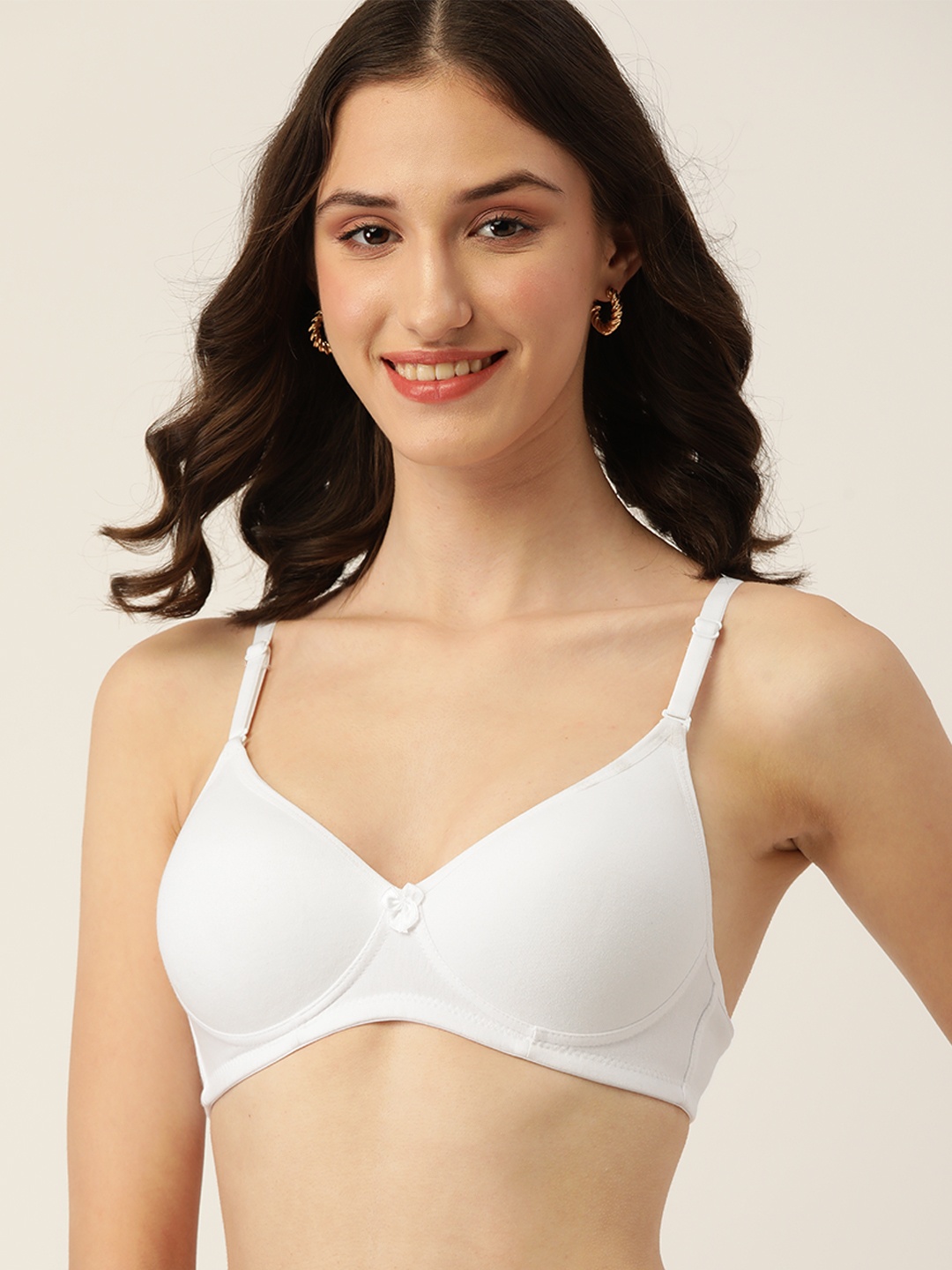 

DressBerry White Lightly Padded T-Shirt Bra