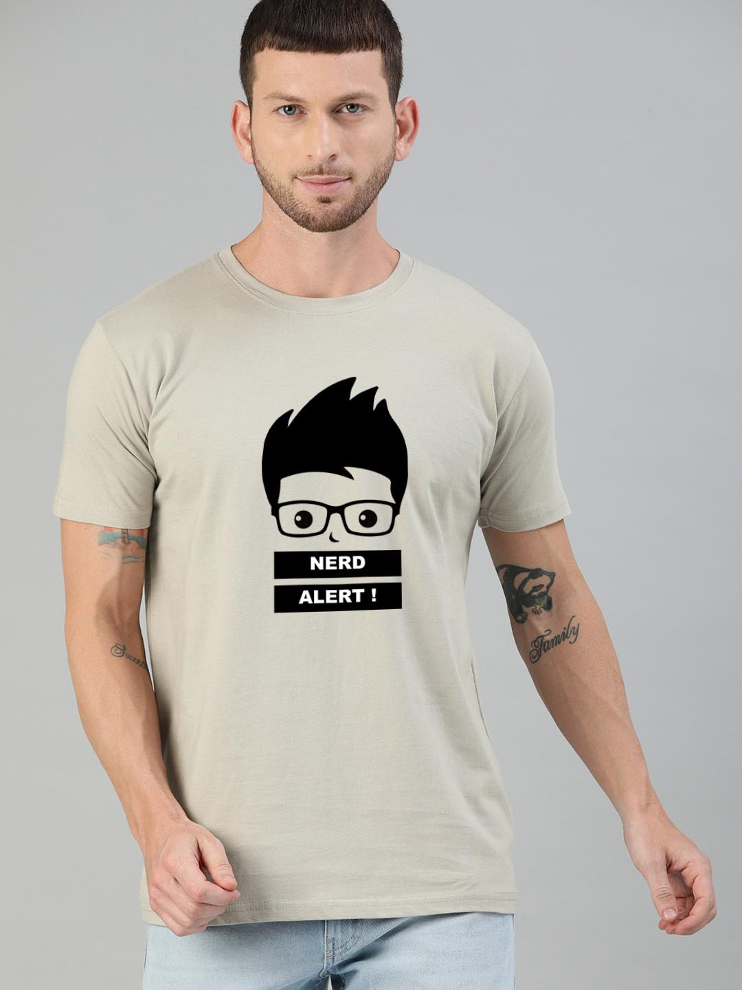

UNSULLY Men Grey Printed Dri-FIT T-shirt