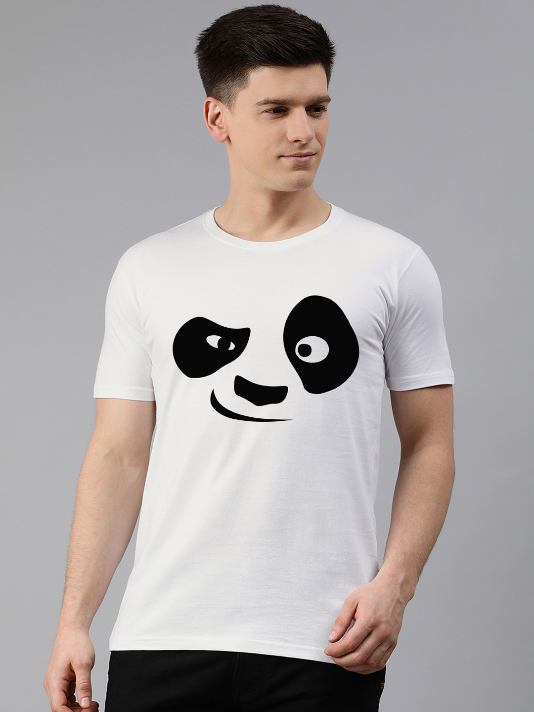 

UNSULLY Men White Printed Dri-FIT Applique T-shirt