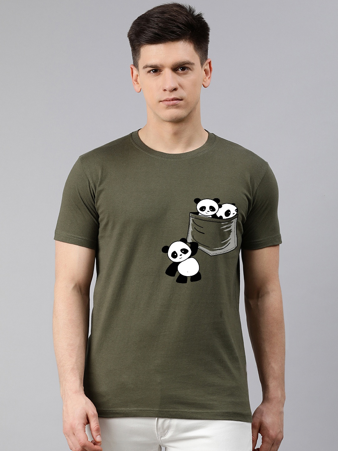 

UNSULLY Men Olive Green Dri-FIT T-shirt