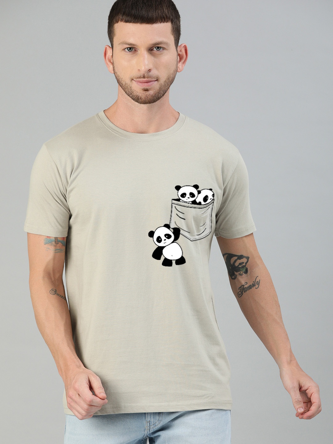 

UNSULLY Men Grey Dri-FIT T-shirt