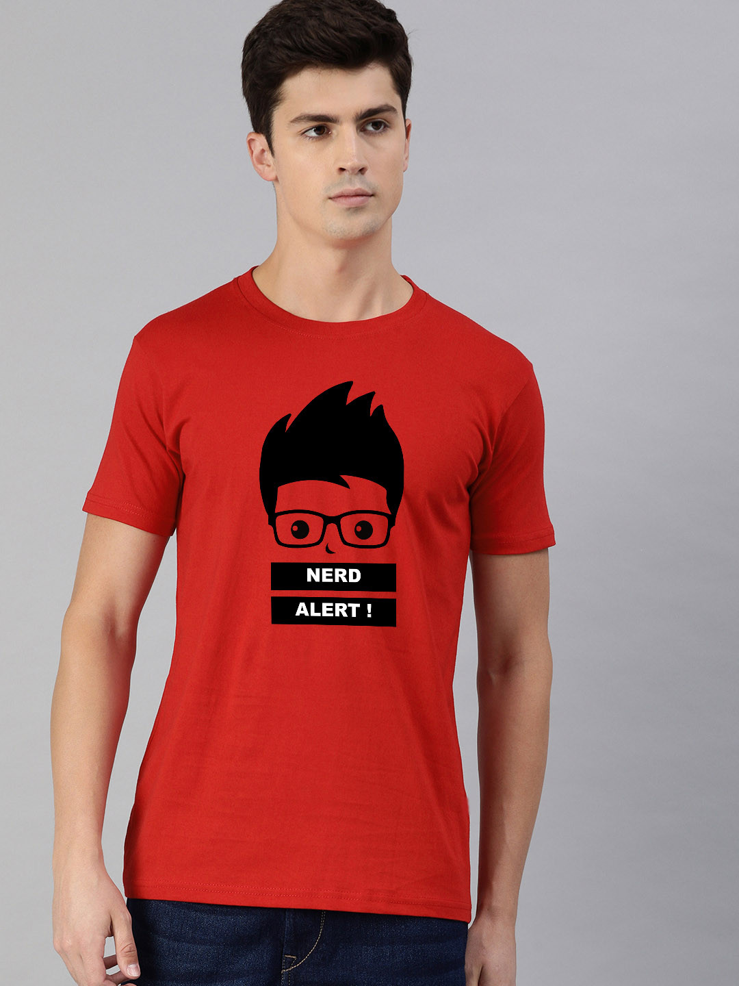 

UNSULLY Men Red Printed Dri-FIT Applique T-shirt