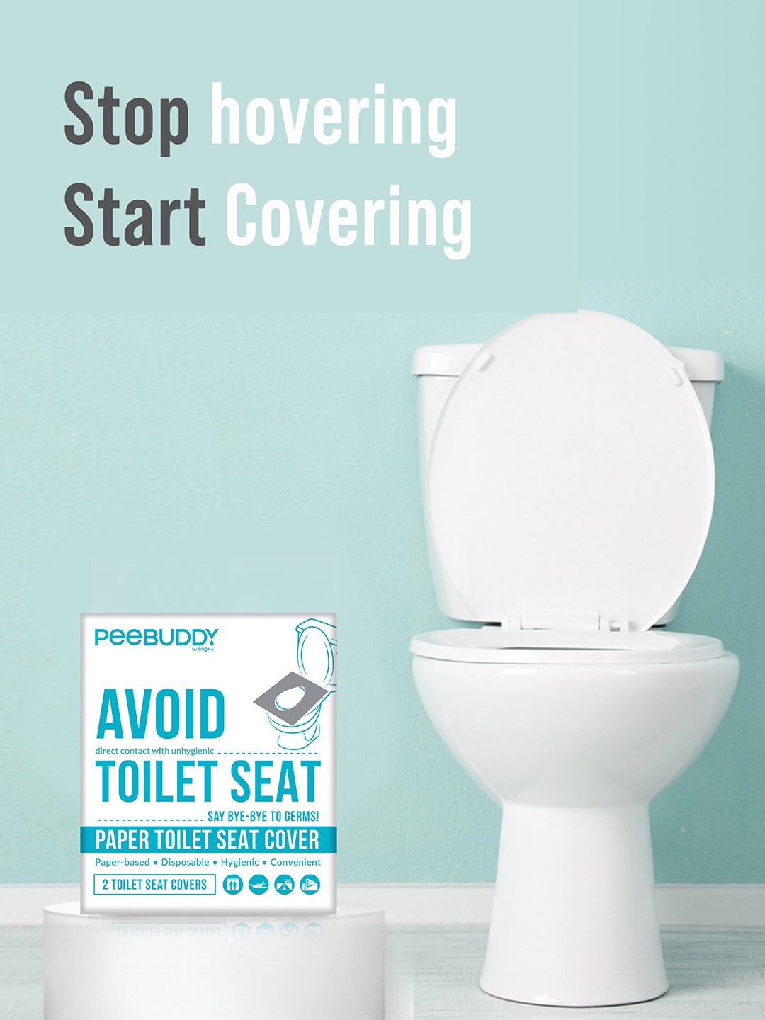 

PEEBUDDY Set of 2 White Disposable Toilet Seat Covers