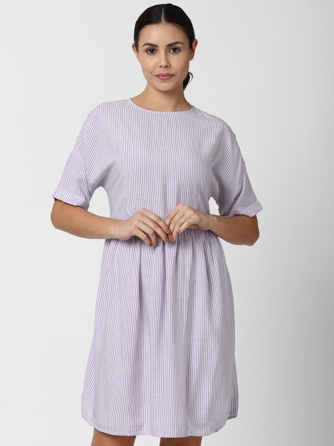 

Van Heusen Woman Blue Striped A-Line Dress
