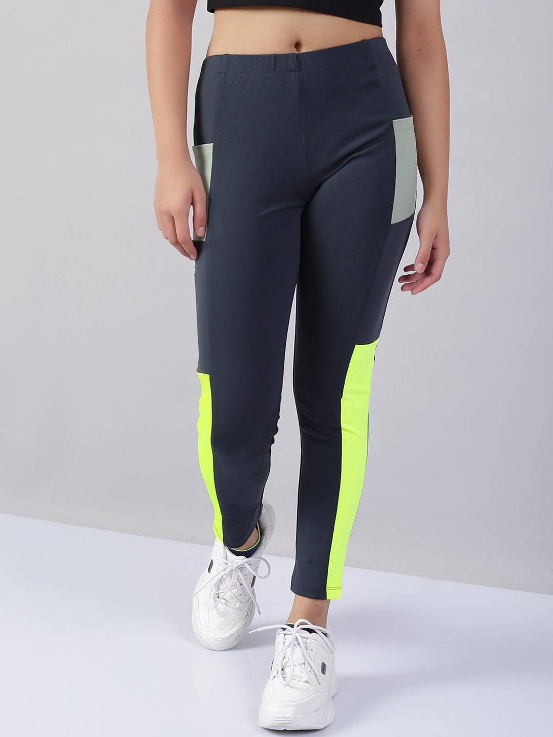 

Naughty Ninos Girls Grey & Yellow Sports Tights