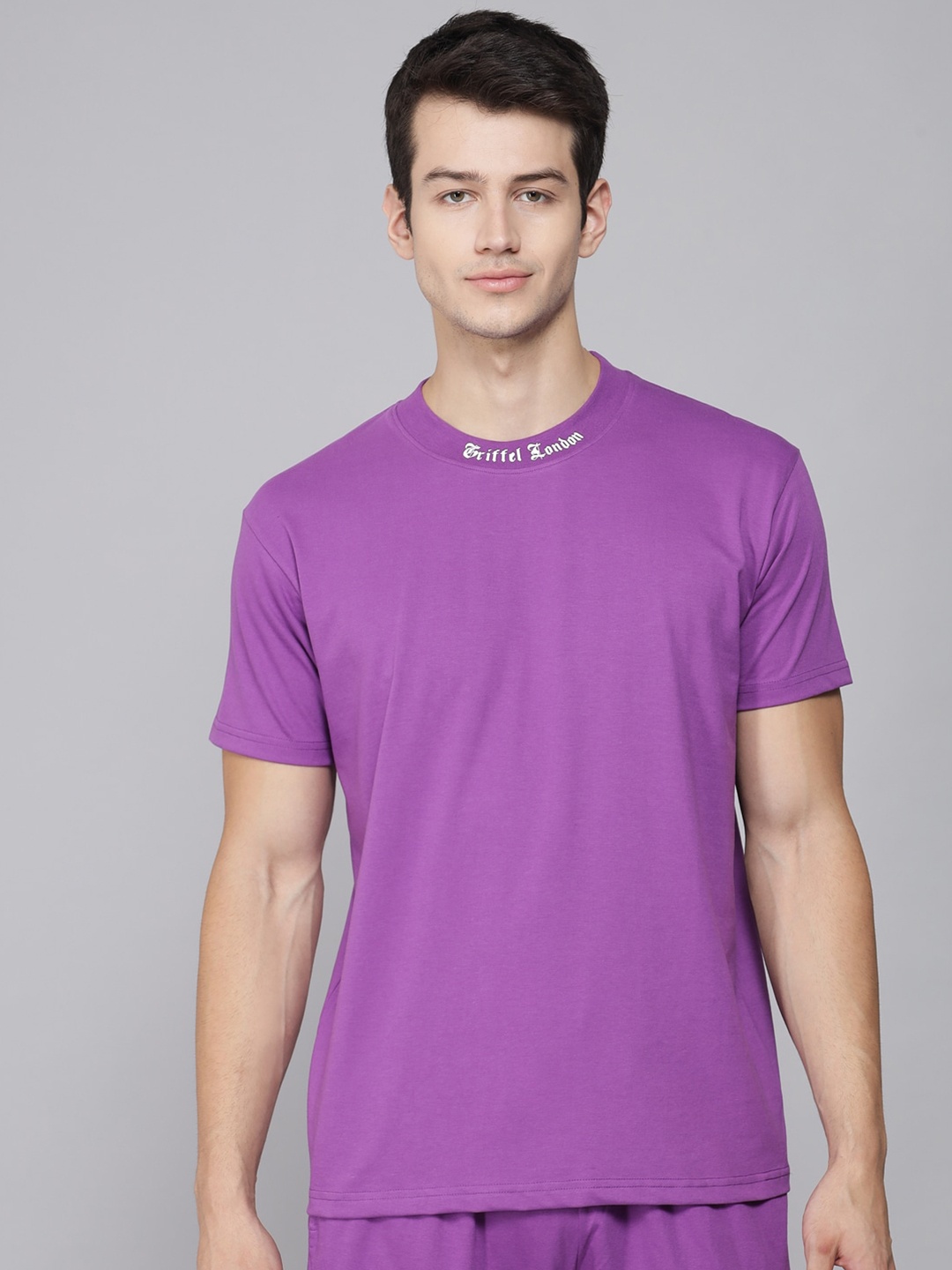 

GRIFFEL Men Purple T-shirt