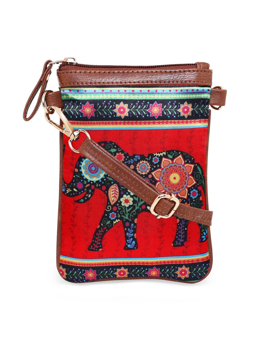 

Sabhyata Multicoloured PU Structured Sling Bag, Multi