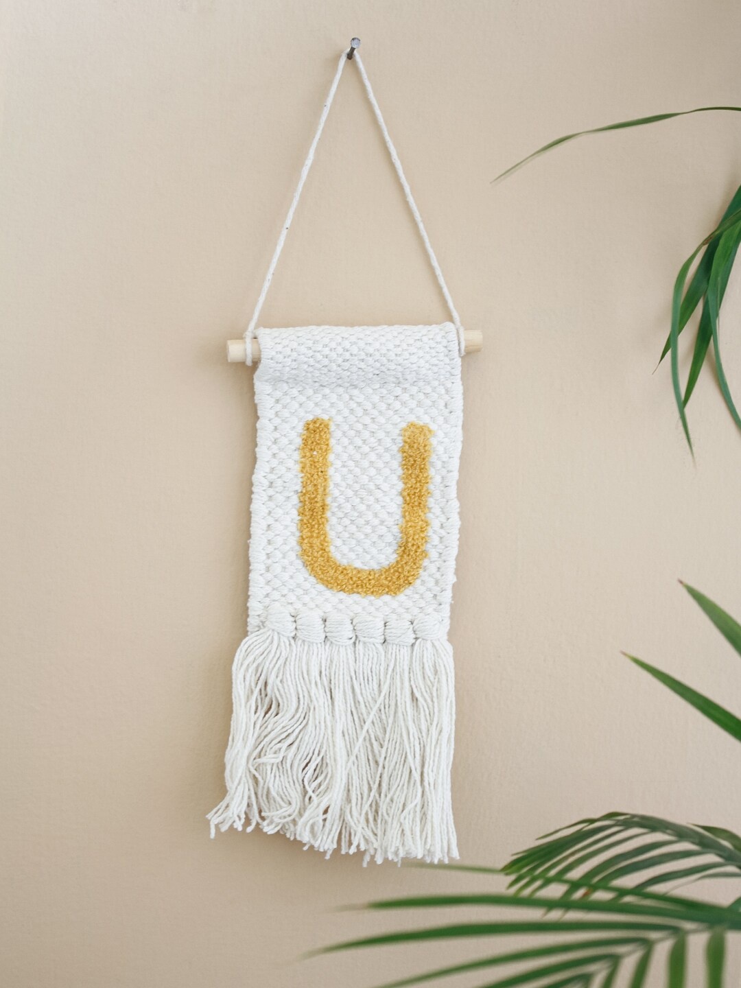 

The Wishing Chair Off White Monogram Mini Wall Hanging