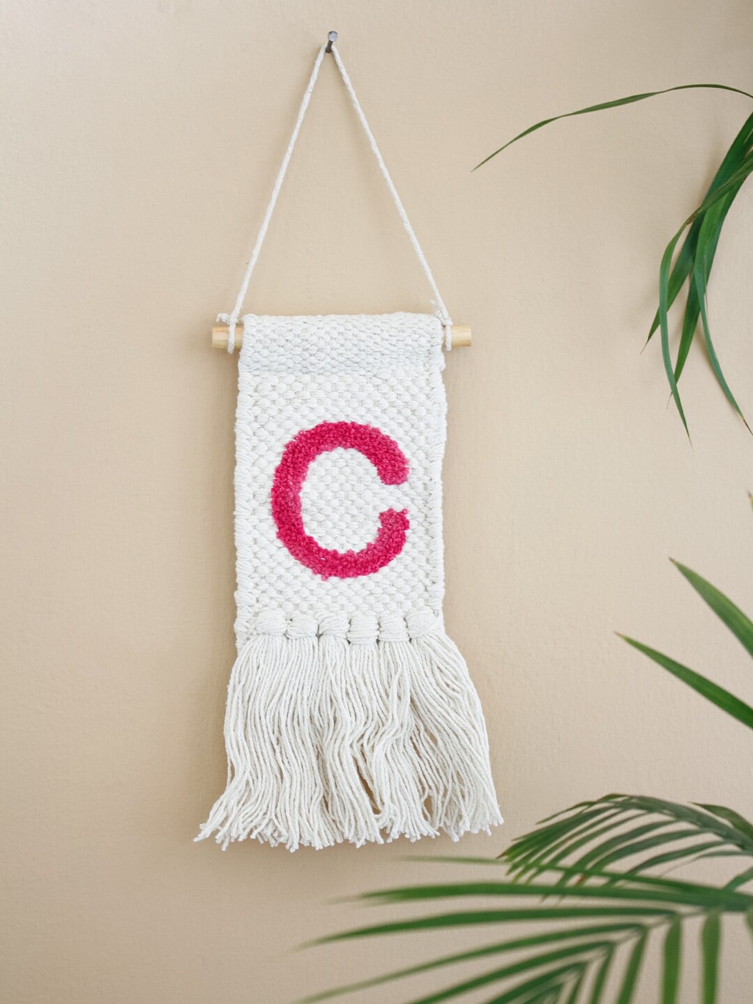 

The Wishing Chair Off White Monogram Mini Wall Hanging