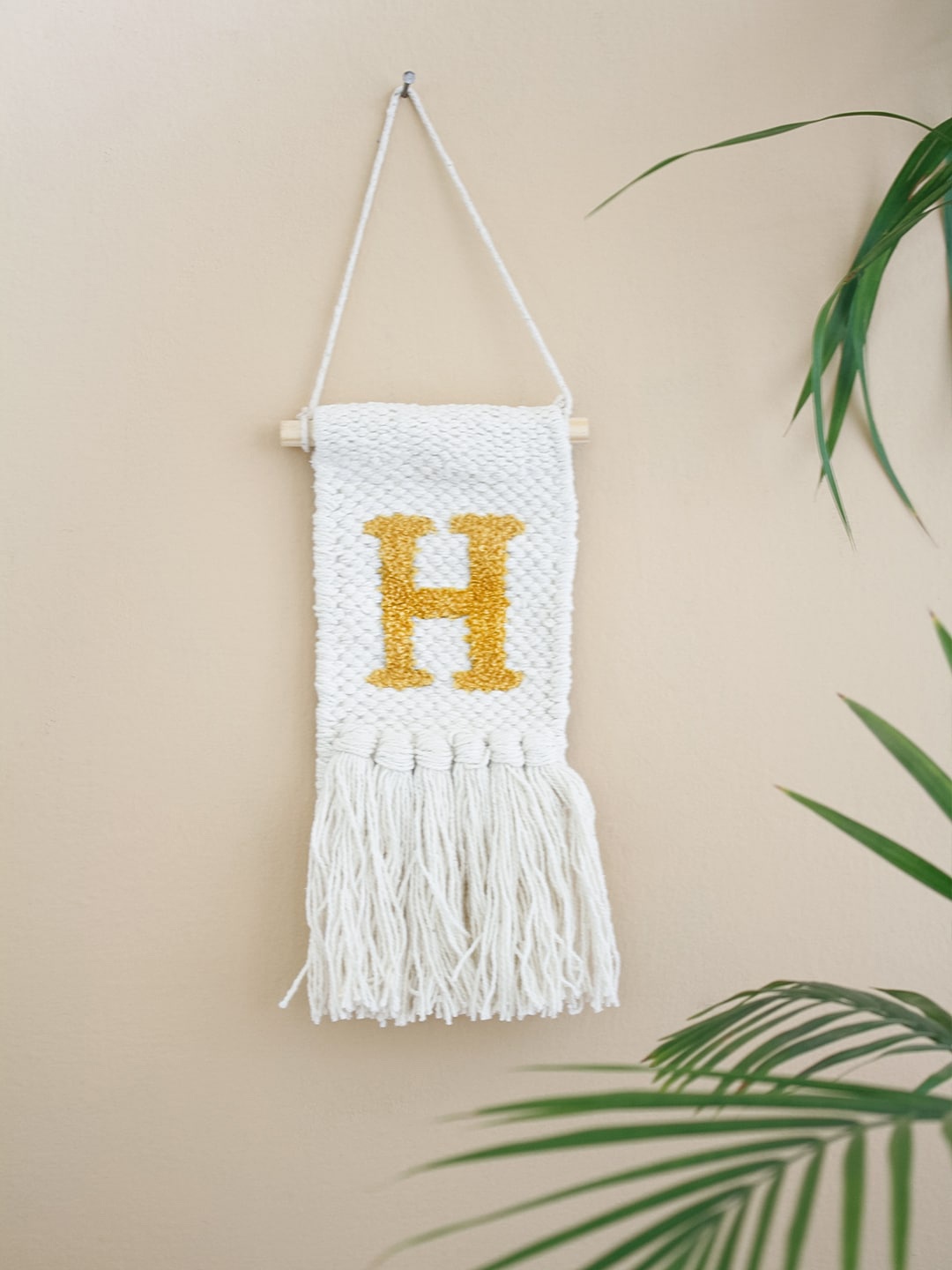 

The Wishing Chair Off White Monogram Mini Wall Hanging