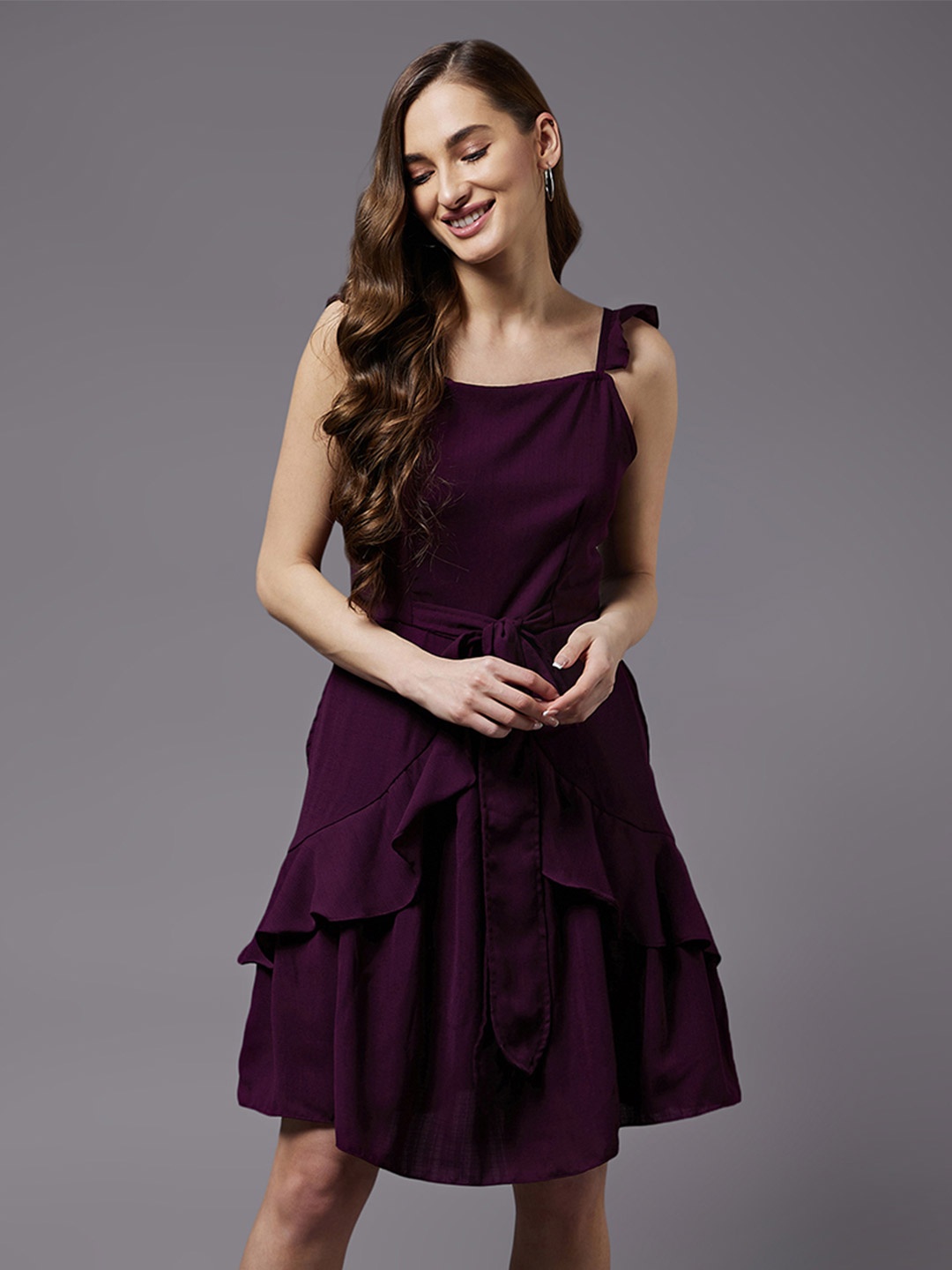 

Miss Chase Purple Crepe Dress