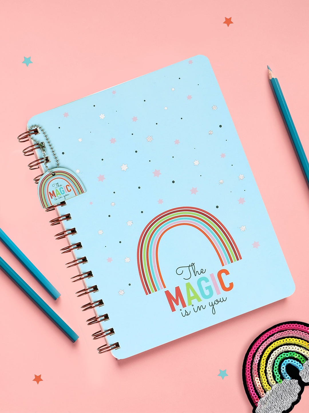 

Doodle Blue & Orange Printed Notebook