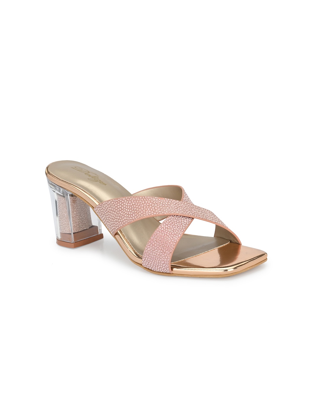 

Delize Pink Party Block Sandals