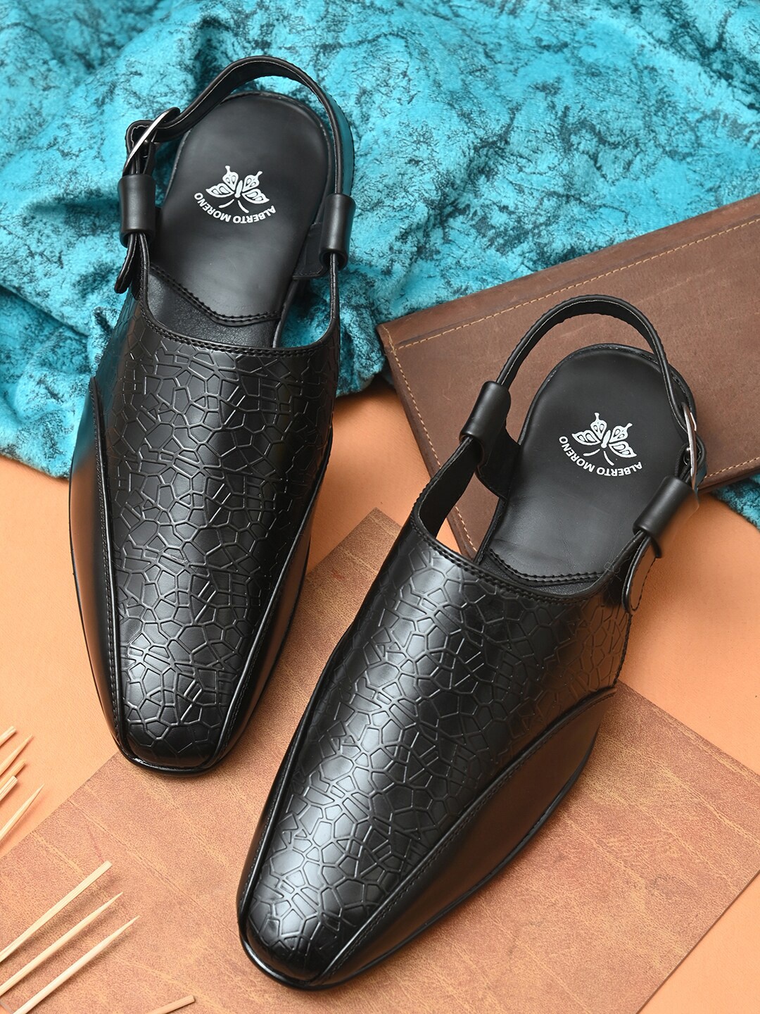 

ALBERTO MORENO Men Black Fisherman Sandals