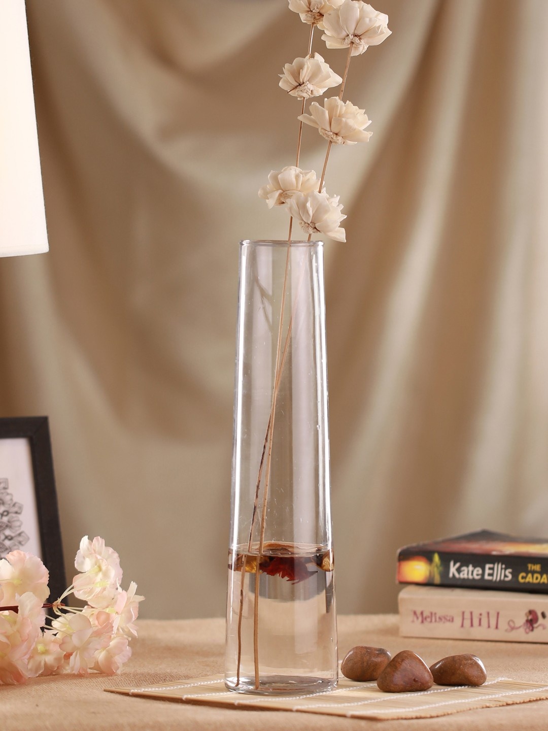

TIED RIBBONS Transparent Solid Cylindrical Vases